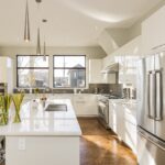 Contemporary kitchen design with island counter