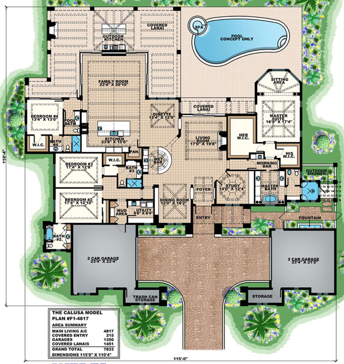 Conceptual home layout sketch for interior planning