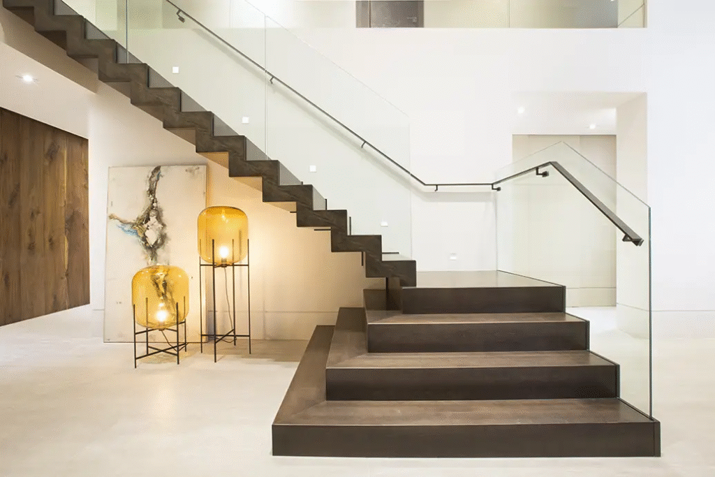 Modern staircase design for residential interior