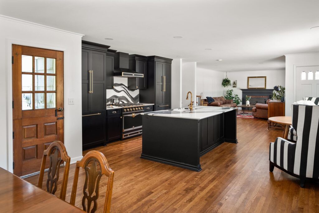 Waterproof LVP flooring in Houston home