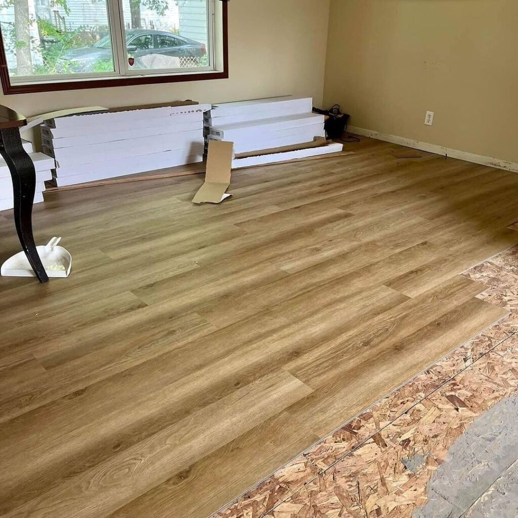 Luxury wooden floor finish in modern house
