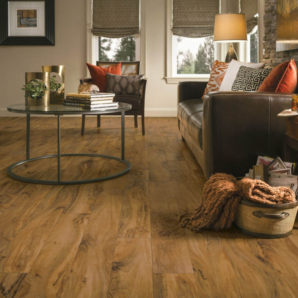 Natural wood floor for contemporary interior