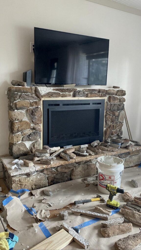 Modern TV unit design for living room interior