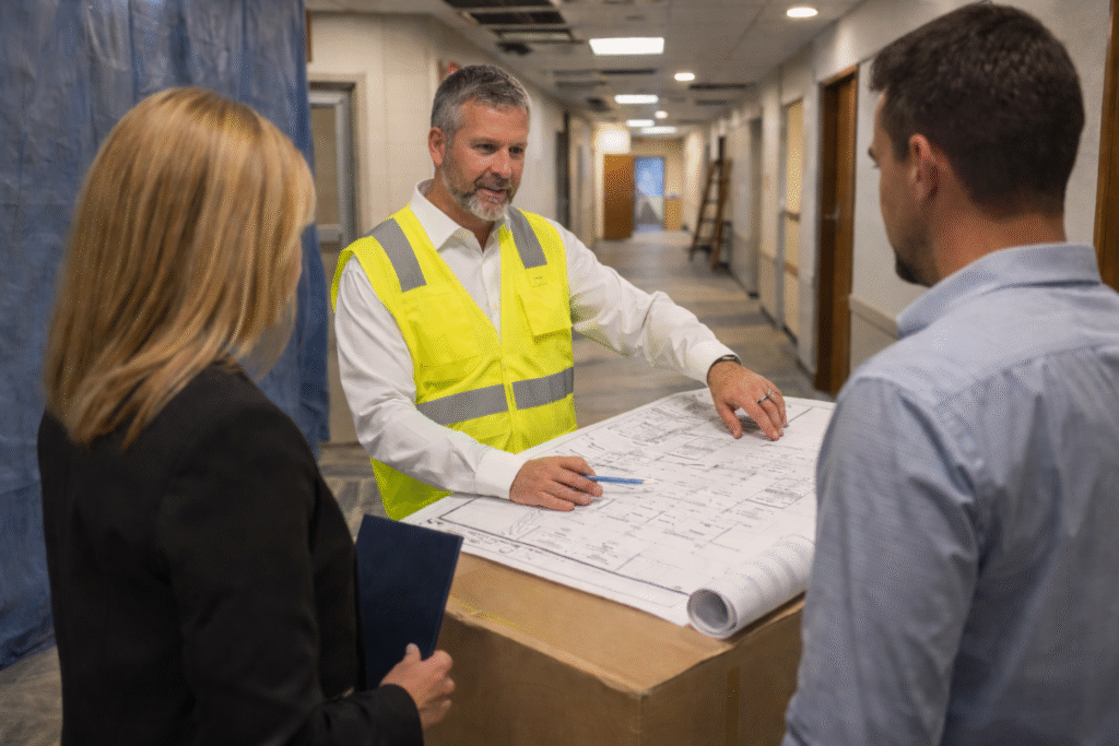 Modern government building interior renovation ready for public use